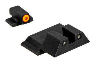 Night Fision Perfect Dot night sight set with square notch, orange front and black rear ring for the S&W M&P.